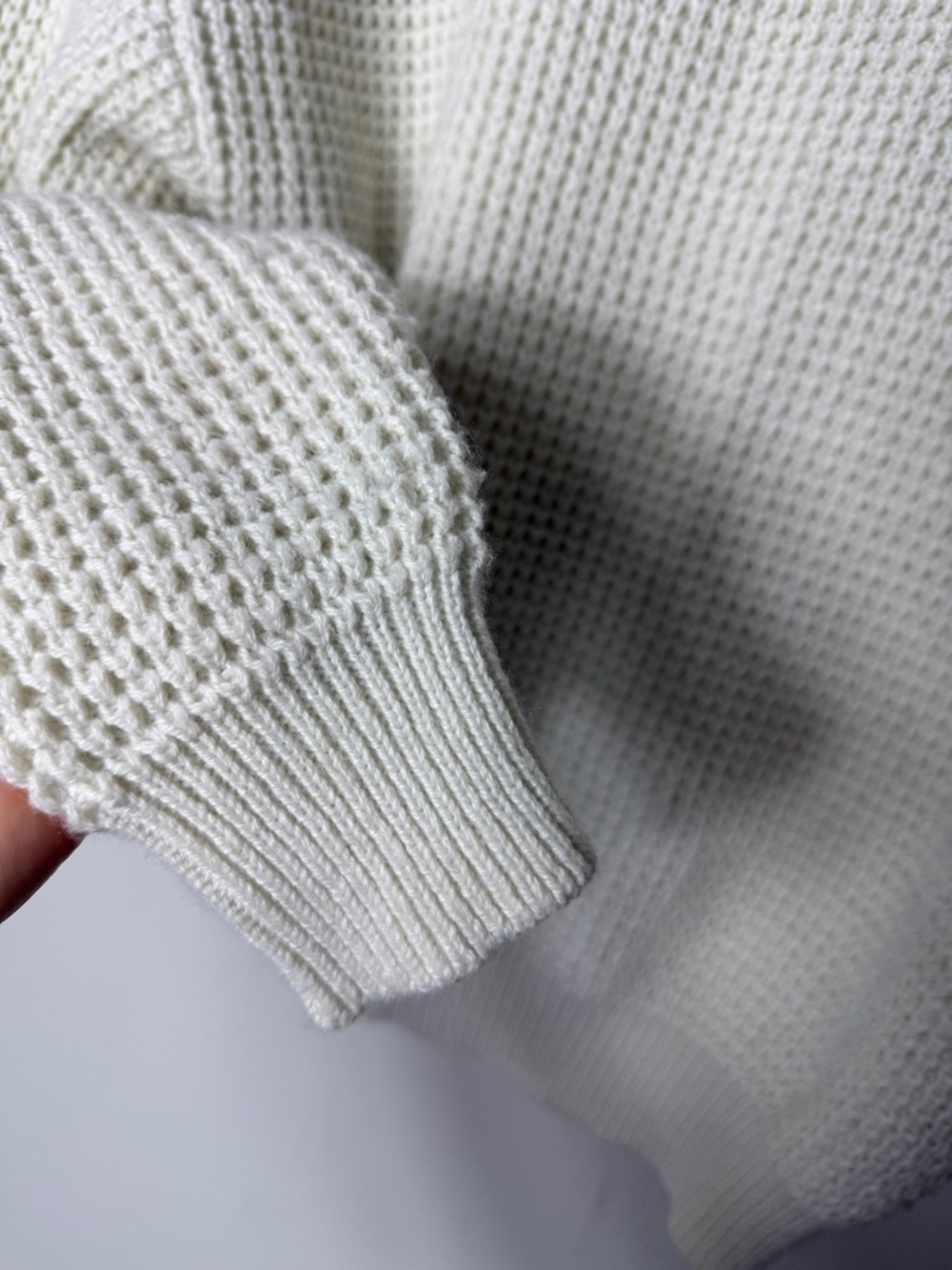 Long Wharf Women’s Rye Sea Well Fisherman Sweater Mock Neck Waffle XS *a - Picture 7 of 11